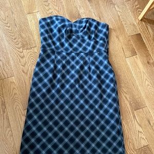 Size 12 White House/black market plaid strapless dress